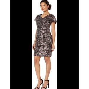 Vince Camuto Women's Sequin Knee Length Dress Sz 10
